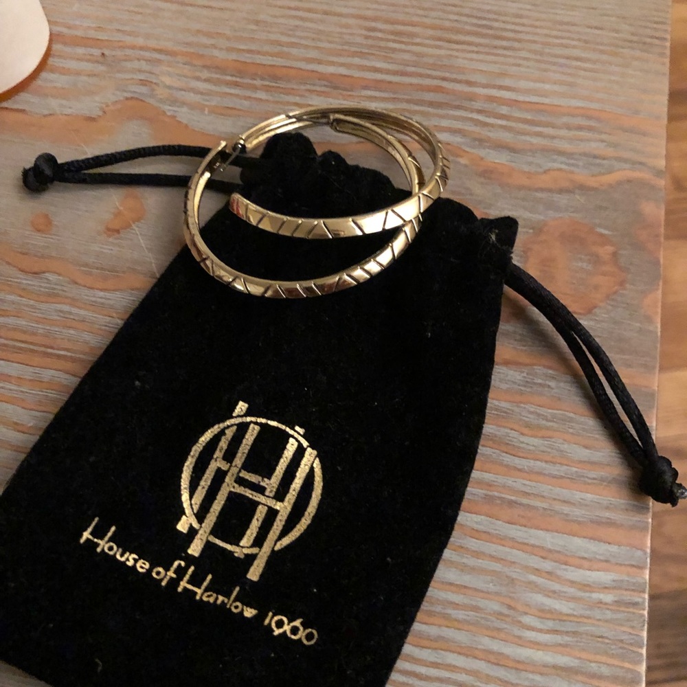 House of Harlow 1960 Tribal hoop earrings